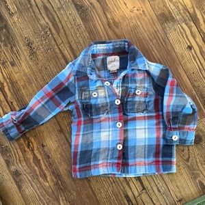 Peek little peanut button down flannel